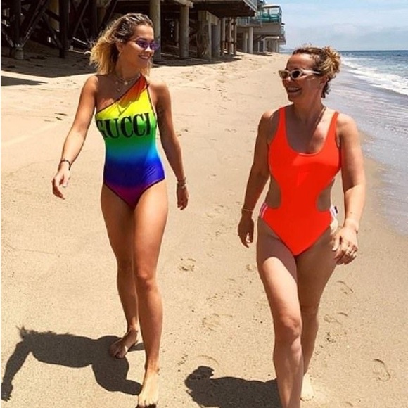 Gucci rainbow color block one piece swimsuit - Picture 5 of 9